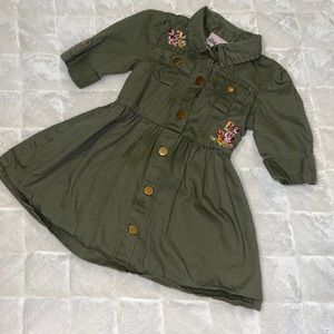 Baby Girl 18M Green Buttoned Dress